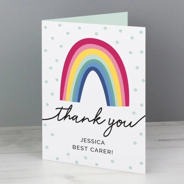 Personalised Rainbow Thank You Card 1 Personalised Rainbow Thank You Card