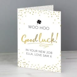 Personalised Good Luck Card -PERSONALISE STORE gc00679 3