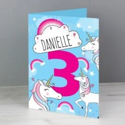 Personalised Unicorn Birthday Card -PERSONALISE STORE gc00682 3