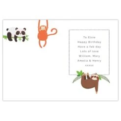 Personalised Animal Birthday Card -PERSONALISE STORE gc00684 6