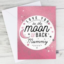 Personalised To The Moon & Back Pink Card -PERSONALISE STORE gc00685 4