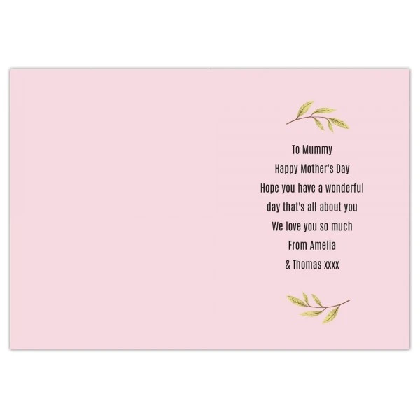 Personalised Floral Heart Card 3 Personalised Floral Heart Card - Image 3