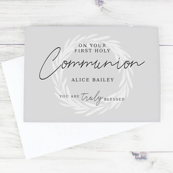 Personalised Truly Blessed First Holy Communion Card 4 Personalised Truly Blessed First Holy Communion Card - Image 4