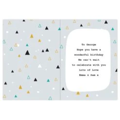 Personalised Geo Birthday Card -PERSONALISE STORE gc00708 2