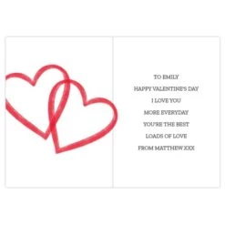 Personalised Our 1st Valentine's Day Card -PERSONALISE STORE gc00726 2