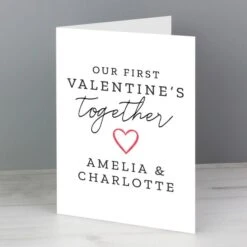 Personalised Our 1st Valentine's Day Card -PERSONALISE STORE gc00726 4