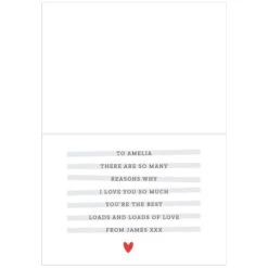 Personalised 5 Reasons Why Card -PERSONALISE STORE gc00732 2