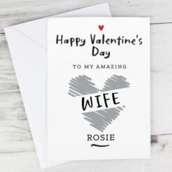 Personalised Happy Valentine's Day Card -PERSONALISE STORE gc00737 4