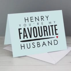 Personalised You're My Favourite Husband Card -PERSONALISE STORE gc00740 3