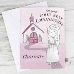 Personalised Girls First Holy Communion Card -PERSONALISE STORE gc00751 4