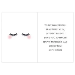Personalised Eyelashes Card -PERSONALISE STORE gc00752 2