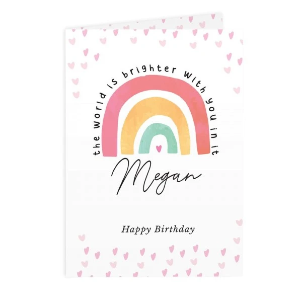 Personalised You Make The World Brighter Rainbow Card 2 Personalised You Make The World Brighter Rainbow Card - Image 2