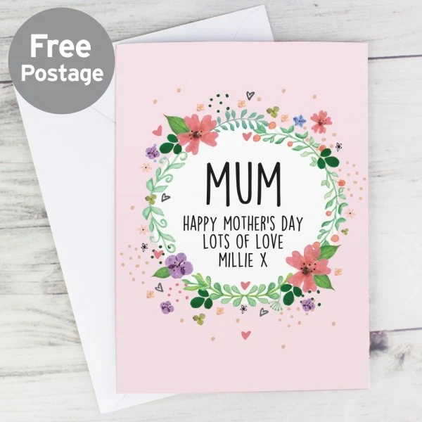 Personalised Floral Card 1 Personalised Floral Card