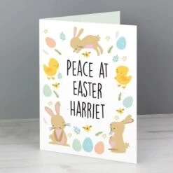 Personalised Easter Bunny & Chick Card -PERSONALISE STORE gc00783 5