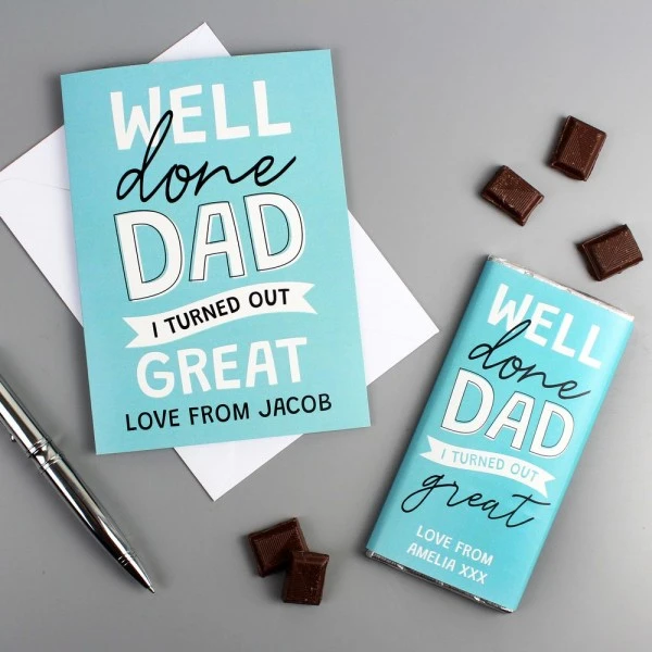 Personalised Well Done Dad... Card 5 Personalised Well Done Dad... Card - Image 5