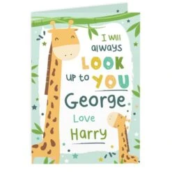 Personalised Look Up To You Giraffe Card -PERSONALISE STORE gc00790 3