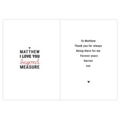 Personalised Beyond Measures Card -PERSONALISE STORE gc00806 4