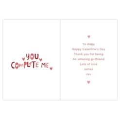Personalised You Complete Me Card -PERSONALISE STORE gc00807 3