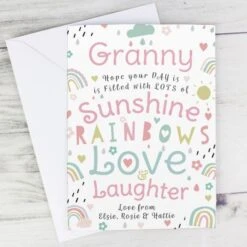 Personalised Rainbows & Sunshine Card -PERSONALISE STORE gc00808 3