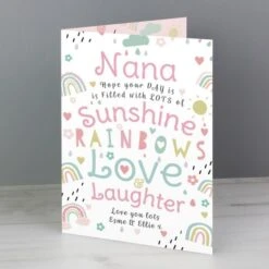 Personalised Rainbows & Sunshine Card -PERSONALISE STORE gc00808 5