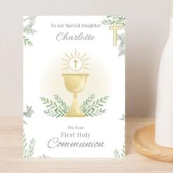 Personalised First Holy Communion Card -PERSONALISE STORE gc00816 2