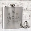 40th Birthday Hip Flask