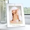 Silver 5x7 Christening Photo Frame