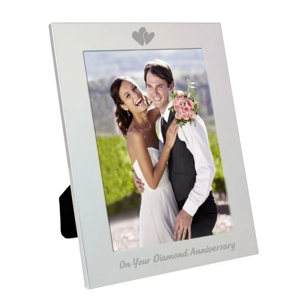 Silver 5x7 Diamond Anniversary Photo Frame 1 Silver 5x7 Diamond Anniversary Photo Frame