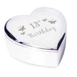 13th Butterflies Heart Trinket Box -PERSONALISE STORE np0102f18 2
