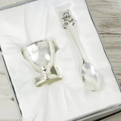 Personalised Silver Egg Cup & Spoon 10 Personalised Silver Egg Cup & Spoon -PERSONALISE STORE p010220 3