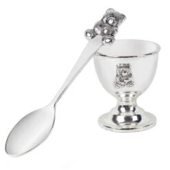 Personalised Silver Egg Cup & Spoon 13 Personalised Silver Egg Cup & Spoon -PERSONALISE STORE p010220 6