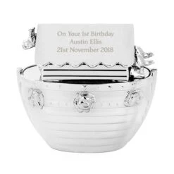 Personalised Silver Noahs Ark Money Box -PERSONALISE STORE p010222 4