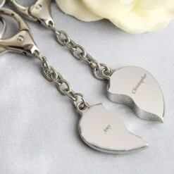 Personalised Two Hearts Keyring -PERSONALISE STORE p010225 3