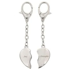 Personalised Two Hearts Keyring -PERSONALISE STORE p010225 4