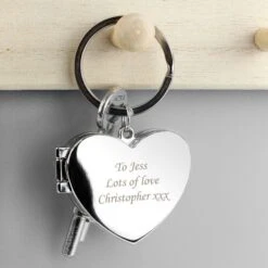 Personalised Heart Photoframe Keyring