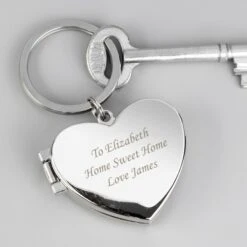 Personalised Heart Photoframe Keyring -PERSONALISE STORE p010231 2