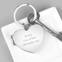 Personalised Heart Photoframe Keyring -PERSONALISE STORE p010231 3