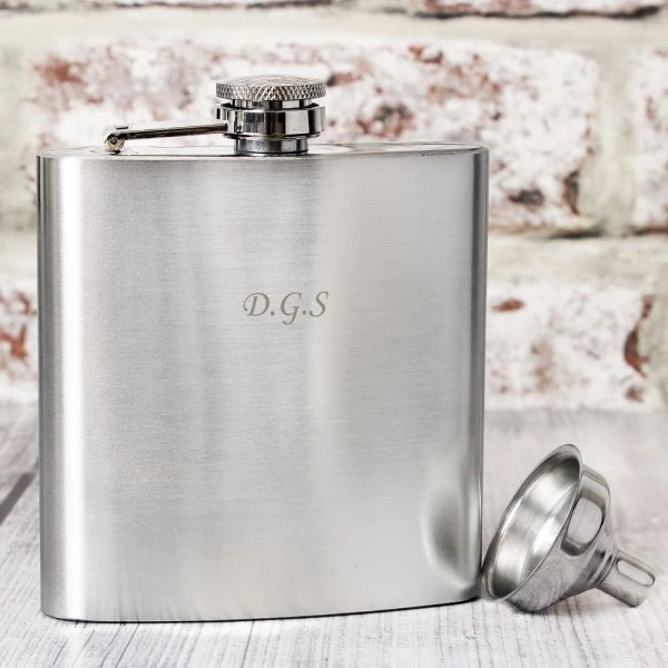 Personalised Boxed Stainless Steel Hip Flask 3 Personalised Boxed Stainless Steel Hip Flask - Image 3