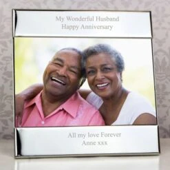 Personalised Silver 6x4 Photo Frame -PERSONALISE STORE p0102c37 4