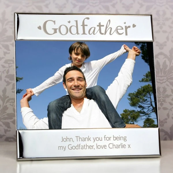 Personalised Silver Godfather 6x4 Photo Frame 1 Personalised Silver Godfather 6x4 Photo Frame