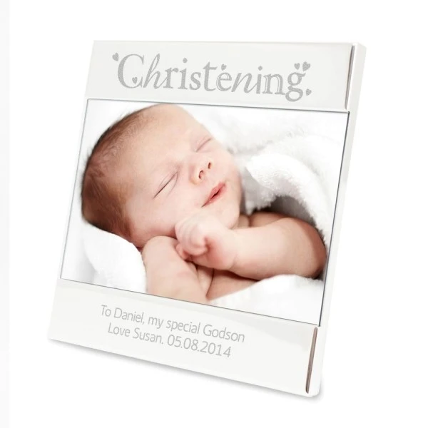 Personalised Silver Christening 6x4 Photo Frame 2 Personalised Silver Christening 6x4 Photo Frame - Image 2