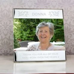 Personalised Silver Floral 6x4 Photo Frame -PERSONALISE STORE p0102c87 2