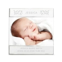 Personalised Silver Floral 6x4 Photo Frame -PERSONALISE STORE p0102c87 3