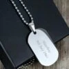 Personalised Stainless Steel Dog Tag Necklace