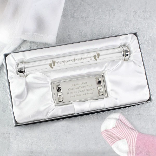 Personalised Christening Silver Plated Certificate Holder 3 Personalised Christening Silver Plated Certificate Holder - Image 3