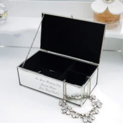 Personalised Any Message Mirrored Jewellery Box -PERSONALISE STORE p0102e17 2