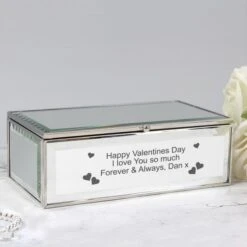 Personalised Hearts Mirrored Jewellery Box 15 Personalised Hearts Mirrored Jewellery Box -PERSONALISE STORE p0102e19 5