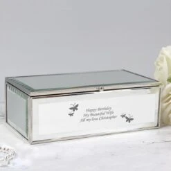 Personalised Butterflies Mirrored Jewellery Box 9 Personalised Butterflies Mirrored Jewellery Box -PERSONALISE STORE p0102e20 2