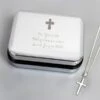 Personalised Cross Necklace And Box