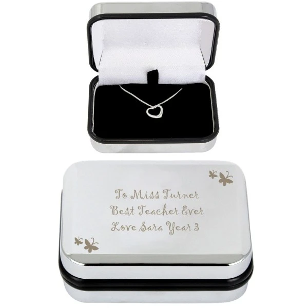Personalised Butterfly Heart Necklace And Box 6 Personalised Butterfly Heart Necklace And Box - Image 6